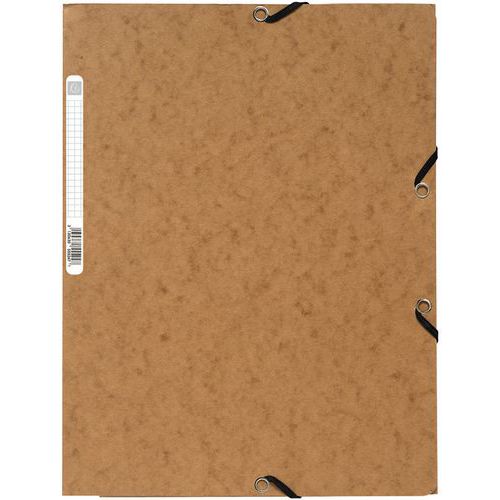 Chemise 3 Rabats Carte Lustrée 400g/m2 A4 Tabac