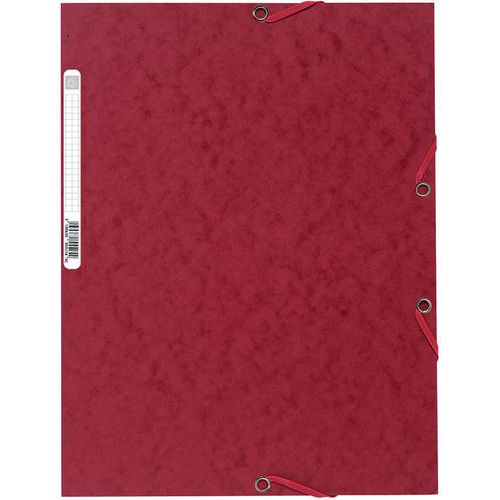 Chemise 3 Rabats Carte Lustrée 400g/m2 A4 Cerise