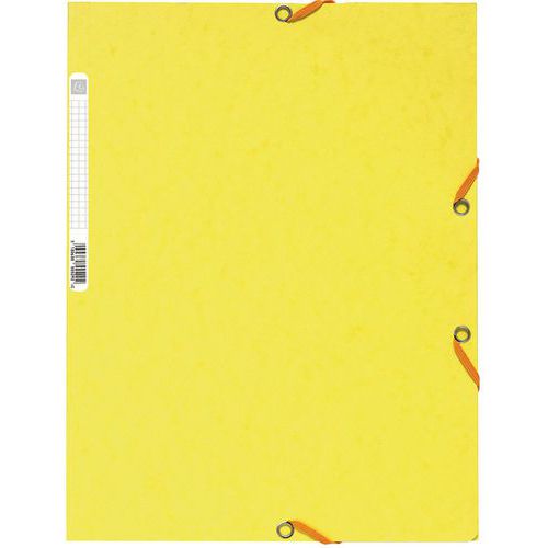 Chemise 3 Rabats Carte Lustrée 400g/m2 A4 Jaune Citron