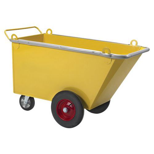 Chariot à Déchets Industriels 400 Litres Roue Pleine