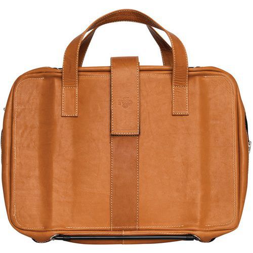 R-go Viva - Sacoche + Support Pour Ordi Portable Cuir Brun