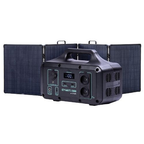 Station Izywatt 1200 + Panneau Solaire Pliant Cadré 200w