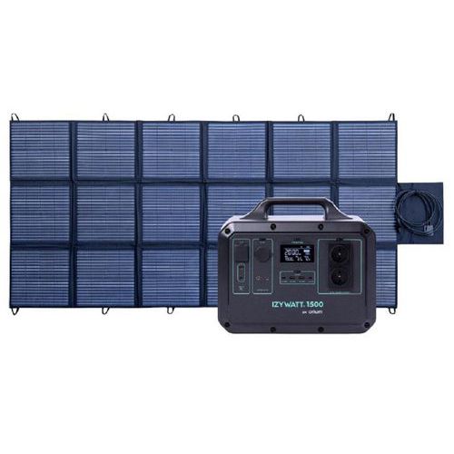 Station Portative Izywatt 1500 + Panneau Solaire Pliant 400w