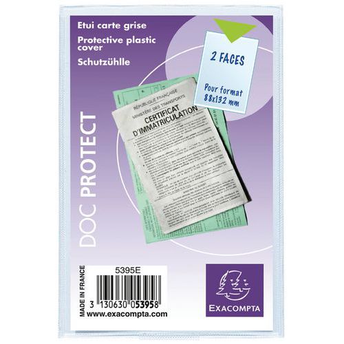 Sachet 10 étuis de protection pour papiers voiture pvc lisse Sachet 10 étuis de protection pour papiers voiture pvc lisse
