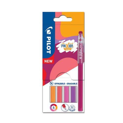 Poch. 6 stylos roller encre FriXion Ball Sticks tons chauds thumbnail image 1