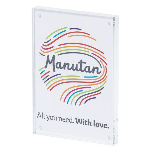 Cadre Photo Ou Affichette Magnétique Transparent A5- Manutan