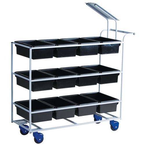 Chariot Pour Commande/courrier Mdl:bac Noir L Ht:1190 Mm