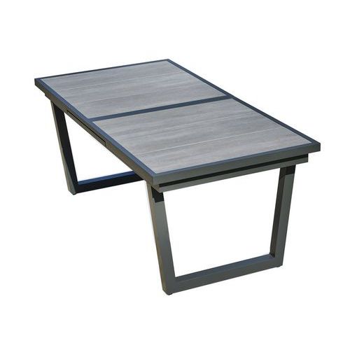 Table Jardin Olhos 251x95cm Aluminium+céramique Gris Anthracite