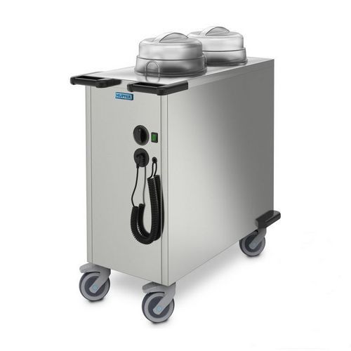 Hupfer - Chariot Chauffant pour Assiettes - Inox Gris - Niveau Constant - Éco-responsable