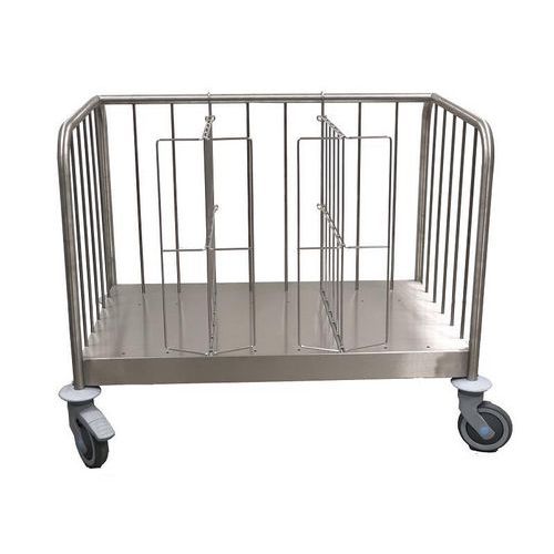 Hupfer - Chariot de transport d'assiettes TETW1-6/26 - Inox - Ergonomique et Éco-responsable