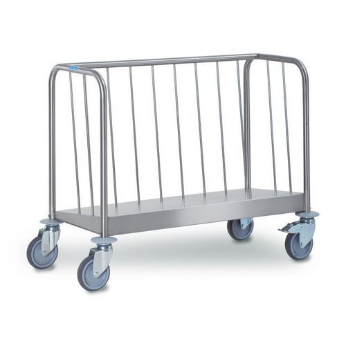 Hupfer - Chariot transport assiettes TETW1/26 - Inox Gris - Hauteur 76.6 cm - Éco-responsable