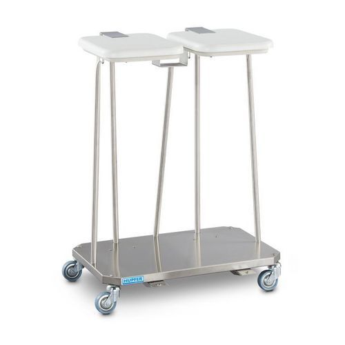 Poubelle Mobile Inox Double Collecteur - Hupfer