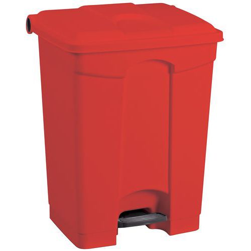 Poubelle Agroalimentaire Plastique à Pédale 45 L Coloris Rouge