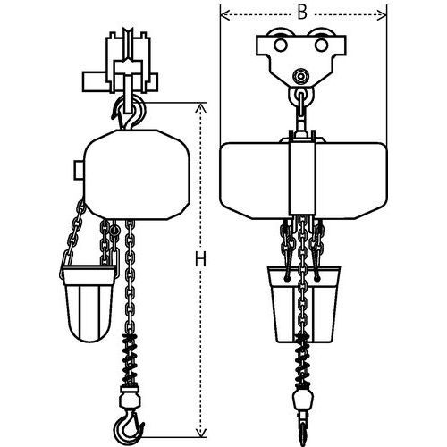 B = largeur hors-toutH = hauteur hors tout B = largeur hors-toutH = hauteur hors tout