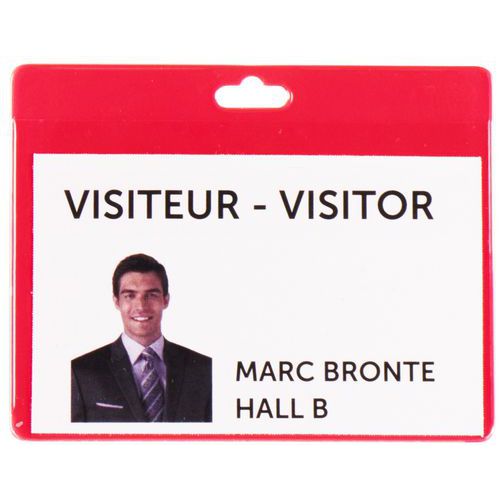 Porte Badge Souple Rouge - Djois By Tarifold