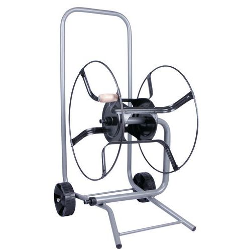 Dévidoir métal nu sur roues pour tuyau d'arrosage 70 m Dévidoir métal nu sur roues pour tuyau d'arrosage 70 m