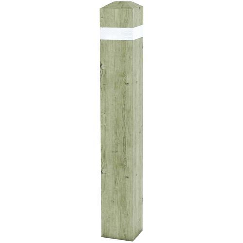 Bornes Pin Carrées Fixes 14x14 Cm H100 Rétroréfléchissantes