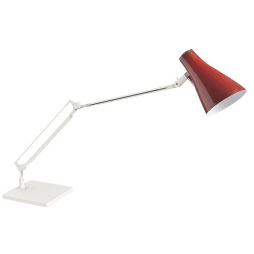 Solus Led Blanc Et Bordeaux Bras Double - Socle