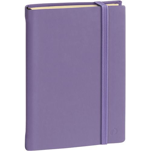 A918797 Carnet De Note 15 Ligné En Soie Avec Ã‰lastique Lilas