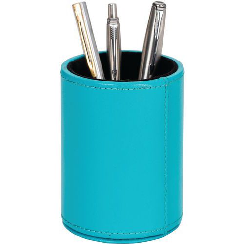 A918810 Pot à Crayons Satiné De 10x7 Cm Bleu Canard