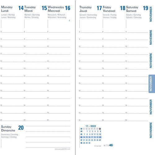 A918851 - Agenda Hebdomadaire 2024 Italnote Recyclé Recharge Déc/déc