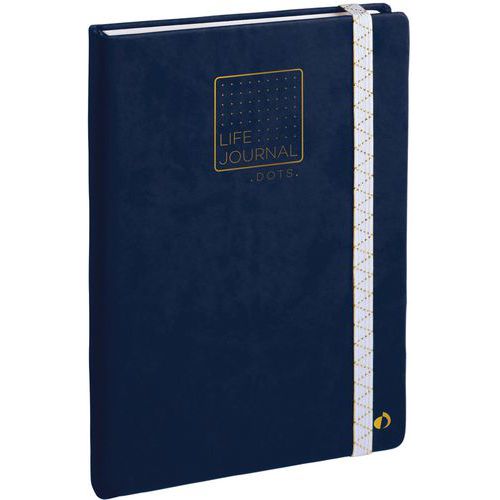 A850339 Carnet 21 Dots Life Journal Bleu Oceanel