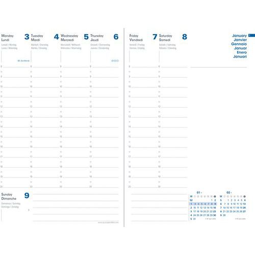 A918696 Agenda Hebdomadaire 2024 Ministre Recyclé Recharge Déc/déc
