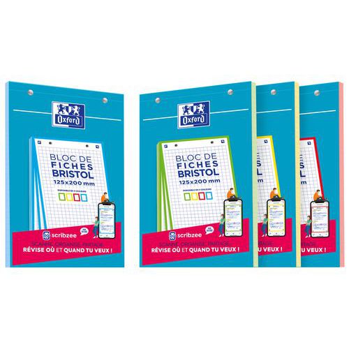 Bloc Bristoloxford 125x200 30fiches Perforees Q5/5/5 Assorti