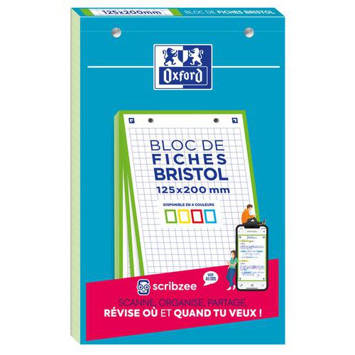 Bloc Bristol Oxford 125x200 30 Fiches Perforees Q5/5/5 Vert