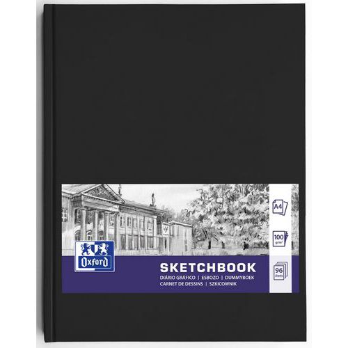 Sketchbook Oxford Art Brochure A4 192p 100g Noir