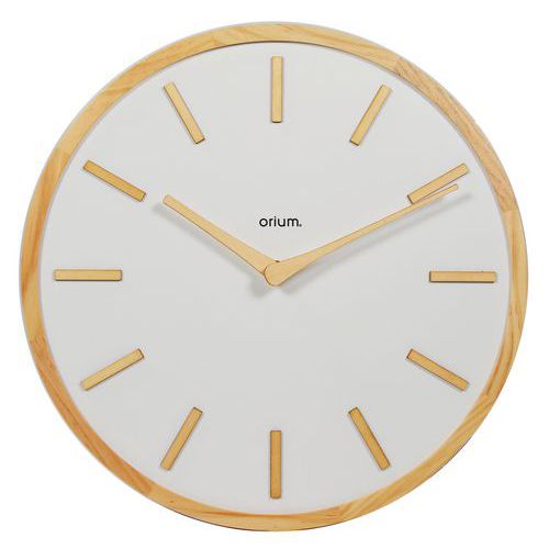 Horloge 30 Cm Elegance Bois Blanc - Orium