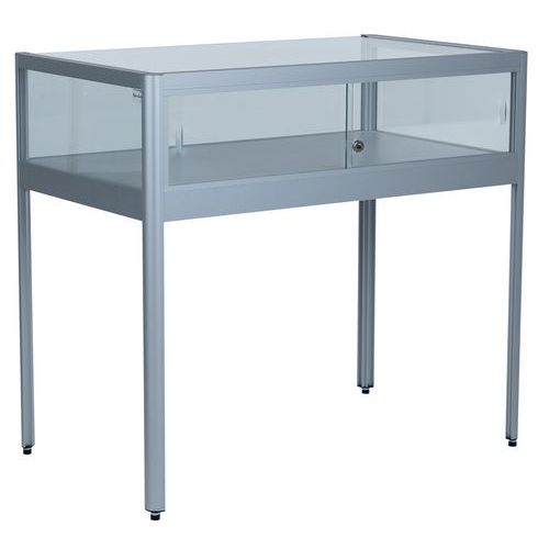 Vitrine D'exposition 1000 X 600 X 920 Mm Sur Pied - Aluminium