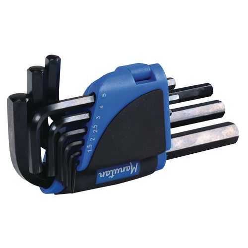 Ratelier De 9 Clés Mâles Courtes 6 Pans - Manutan