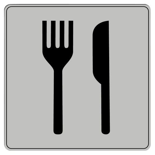 Pictogramme Iso 7001 Symbole Restaurant 90x9 0 Mm