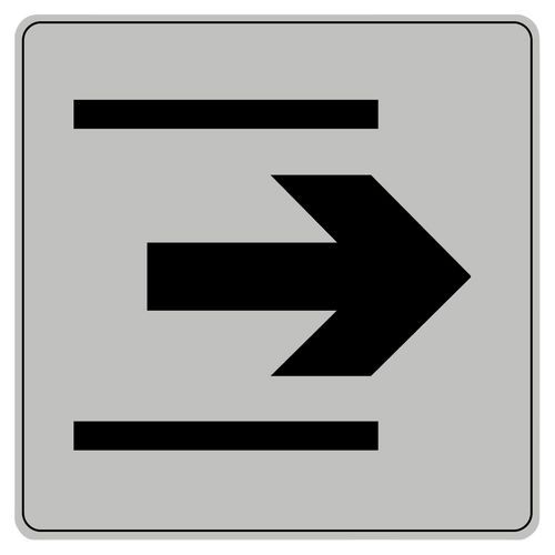 Pictogramme Iso 7001 Symbole Sortie 90x90 Mm