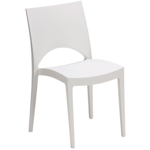 Chaise June En Polypropylène Coqcol.:blanc Ass. L:48 Cm