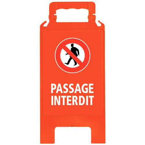Chevalet Interdiction Coloris Rouge Passage I Nterdit