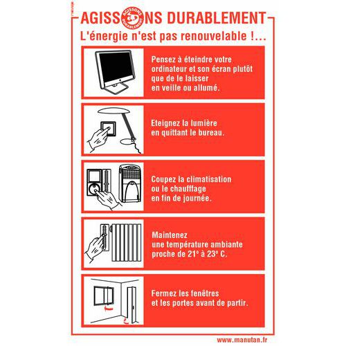 Panneau de signalisation développement durable - N'est pas renouvelable Panneau de signalisation développement durable - N'est pas renouvelable