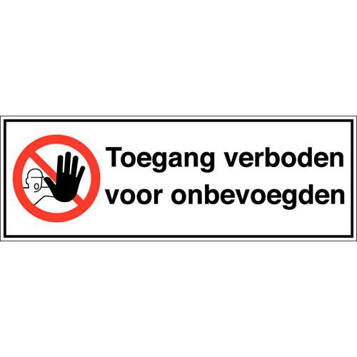 Brady - Panneau Danger Entrée Interdite Personnes Non Autorisées - Polyester Adhésif 297x105mm
