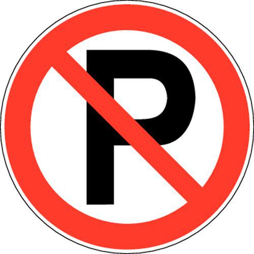 Brady - Panneau Rond Parking Interdit - Ø 315 mm - Polyester - Norme ISO 7010