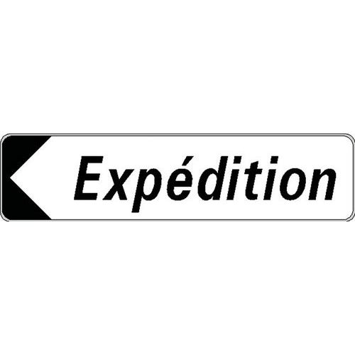 Kelias - Panneau directionnel Expédition Gauche Aluminium 500mm Rigide - Panonceau Voirie