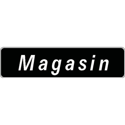 Kelias - Panonceau Directionnel Magasin Aluminium Rigide 500x120mm - 7 Caractères - 3 Ans Garantie