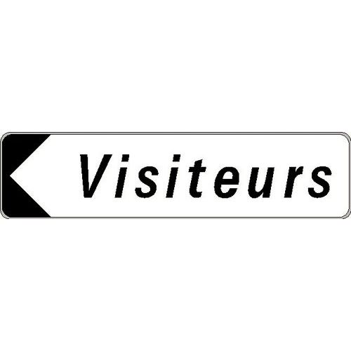 Kelias - Panneau Directionnel Visiteurs Aluminium Gauche 500x120mm Rigide