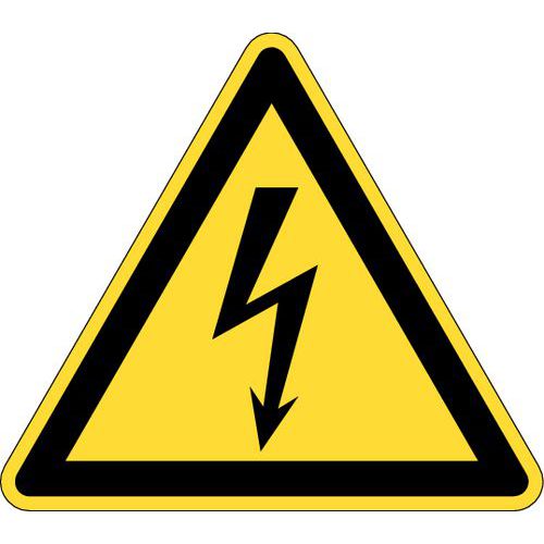 Brady - Panneau Danger Rigide Polypropylène Tension Électrique Triangle 200mm ISO 7010