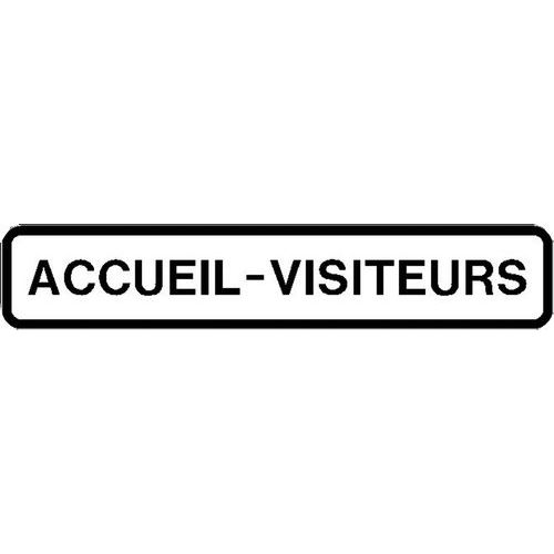 Kelias - Panonceau Directionnel Rectangle Aluminium 1300mm - Message Accueil-Visiteurs - Rigide 250mm
