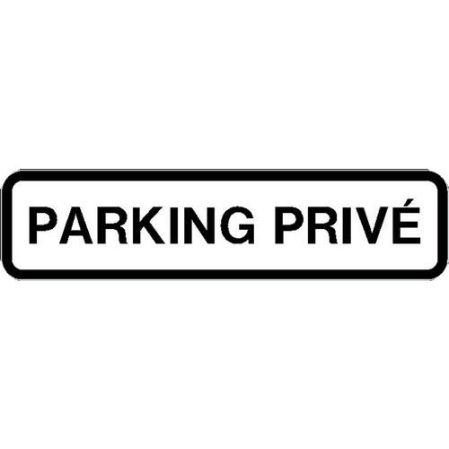 Kelias - Panonceau Parking Privé Rectangle Aluminium 1000x250mm - Rigide 80mm Caractères - 3 Ans Garantie