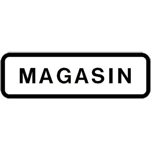 Kelias - Panonceau Directionnel Rectangle Aluminium Magasin - 800x250mm - Rigide - 3 Ans Garantie
