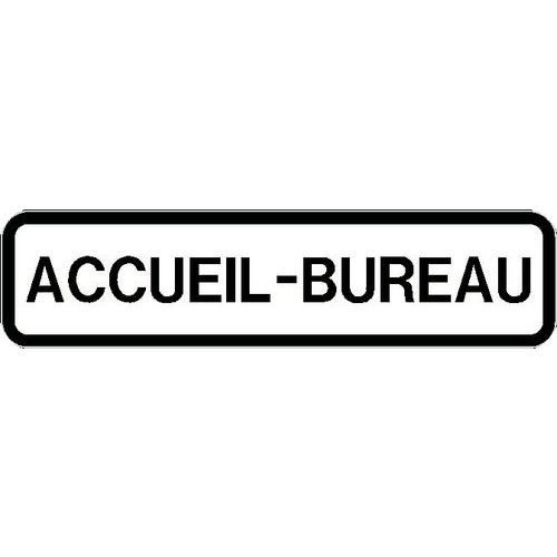 Kelias - Panonceau Directionnel Rectangle Aluminium 1000x250mm - Message Accueil-Bureau - Rigide