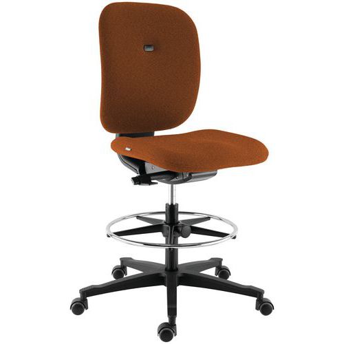 Siège Haut Horra Dossier Moyen Repose Pied Tapissé Rouille