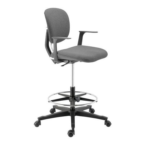 Siège Haut Egok Ad cale Rein Repose Pied Tapissé Gris